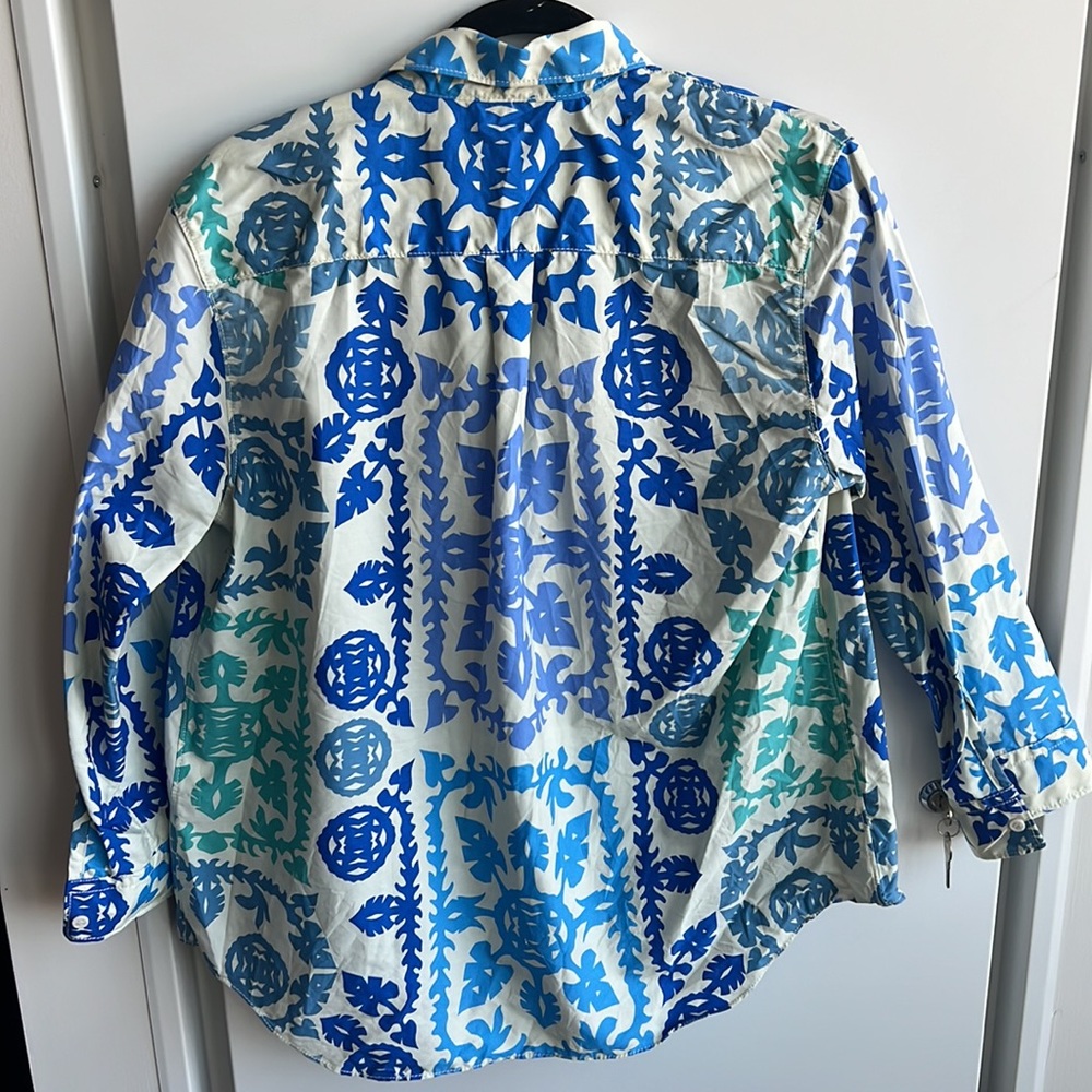 Zara Patterned Poplin Button Down - image 2
